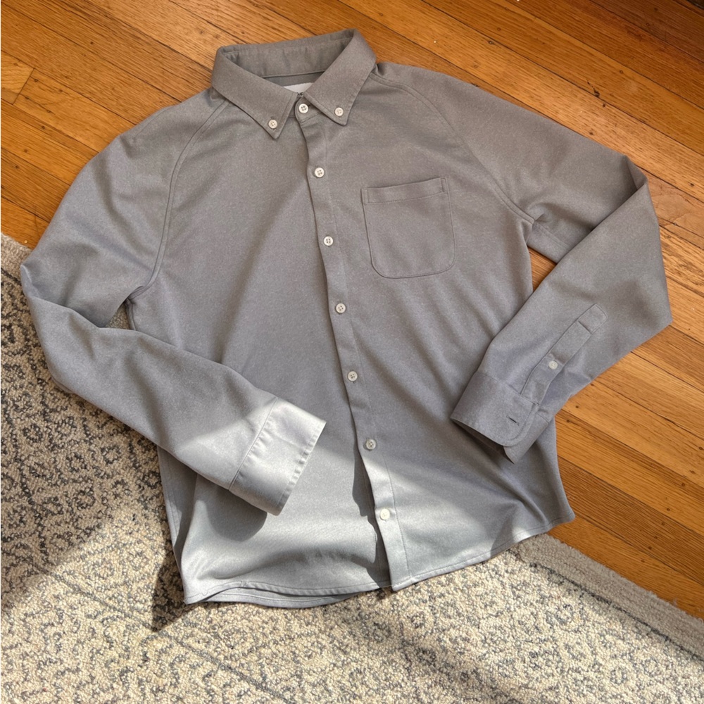 Grey button down, size medium, good condition